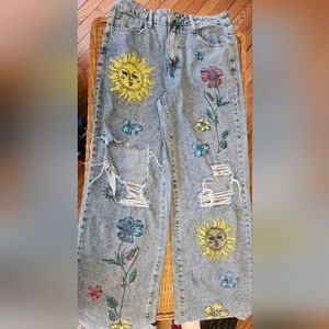 Rue21 Sun and Floral  Jeans